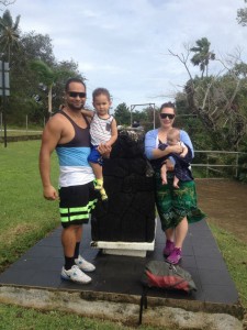 the whanau in Raro on a recent trip